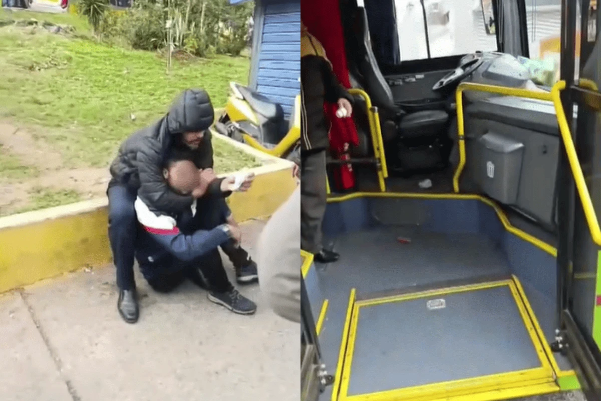 Vídeo: homem é detido por motorista após atacar ônibus com pedra em SP