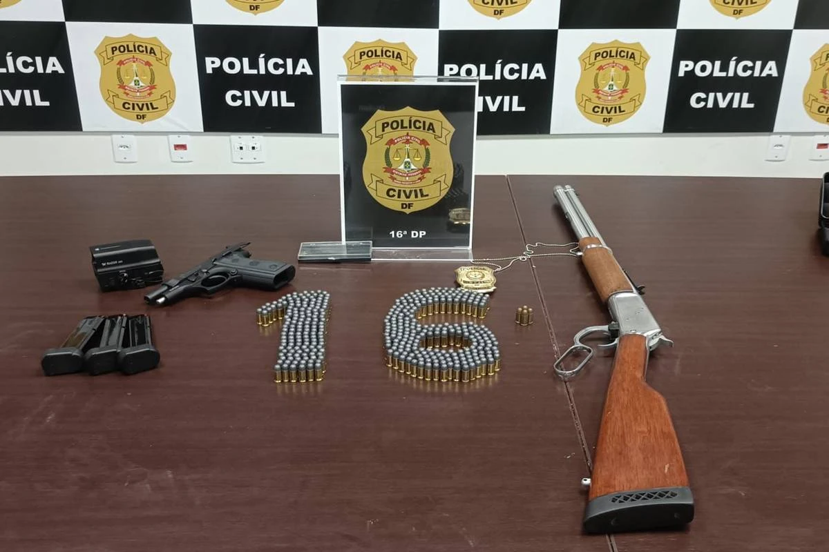 PCDF apreende arsenal irregular com CACs no Distrito federal