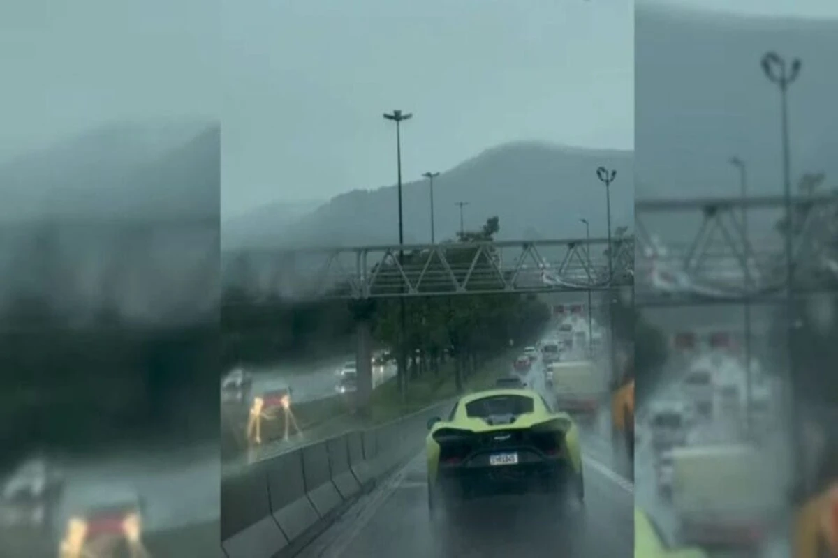 McLaren milionária perde pneu em Florianópolis