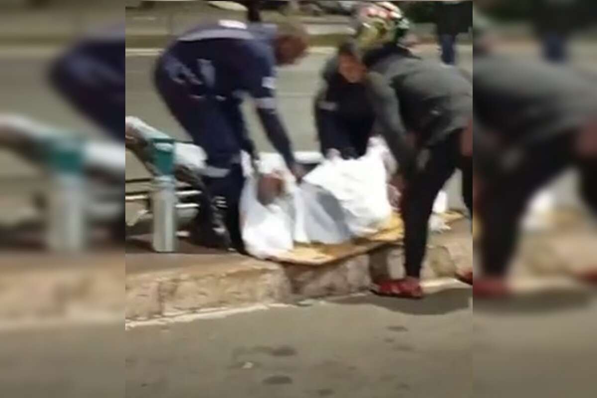 Vídeo: após ambulância tombar, paciente de 80 anos caiu de maca no DF