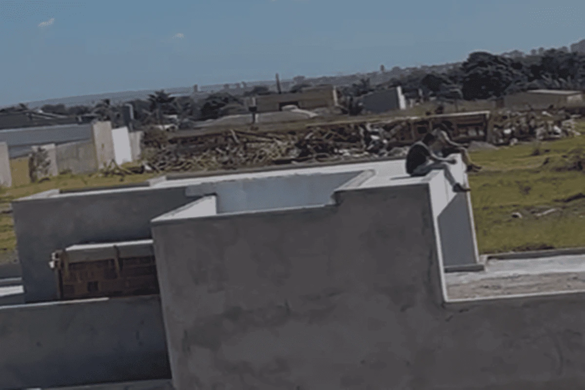 Vídeo: moradores sobem em casas para evitar demolição da DF Legal