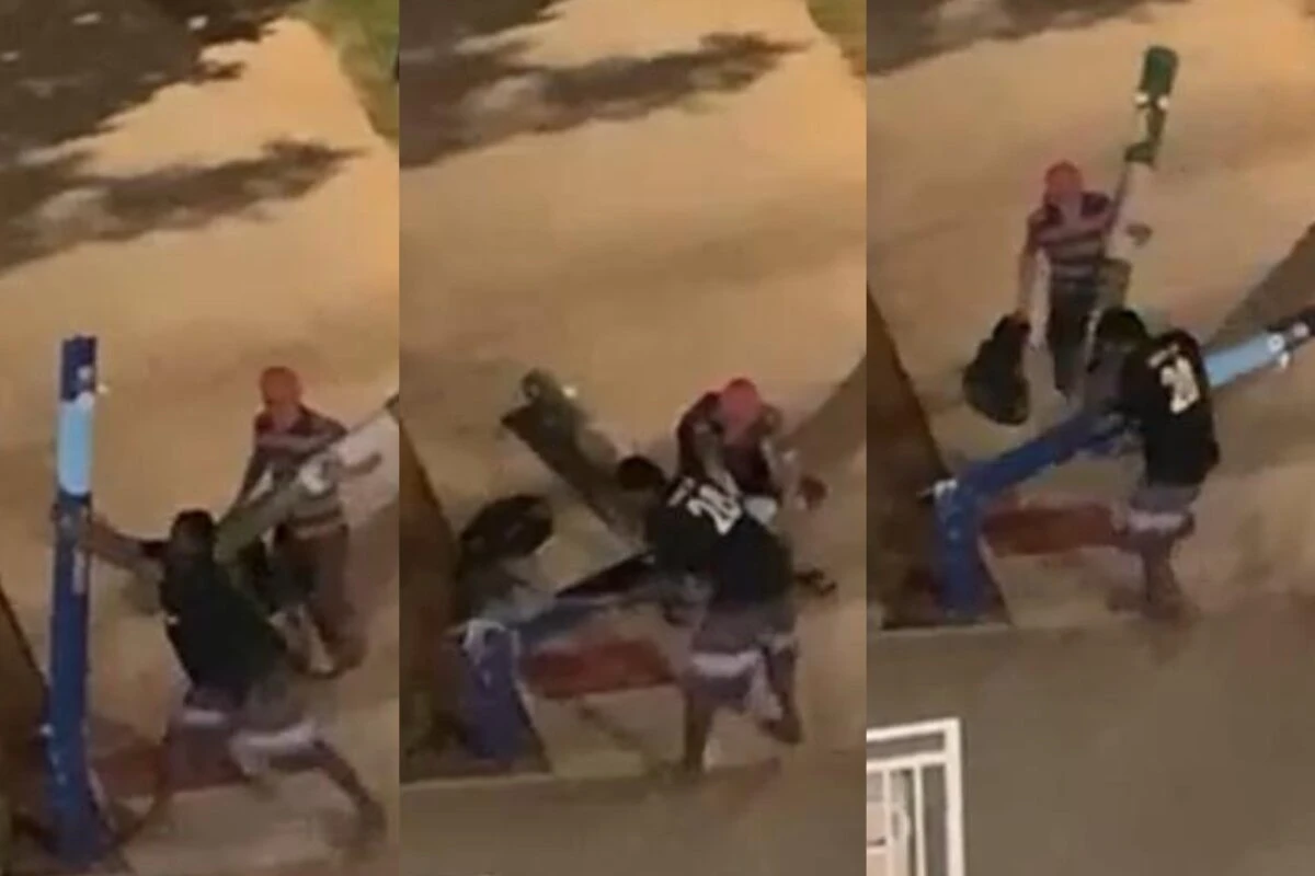 Vídeo: dupla furta câmeras de monitoramento usando marreta no Morumbi