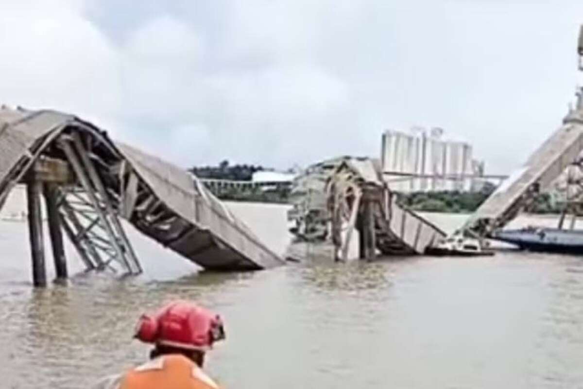 Galeria de grãos desaba em rio no Pará e deixa feridos