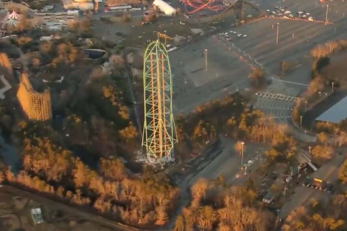 Kingda Ka, maior montanha-russa do mundo, é implodida. Veja vídeo