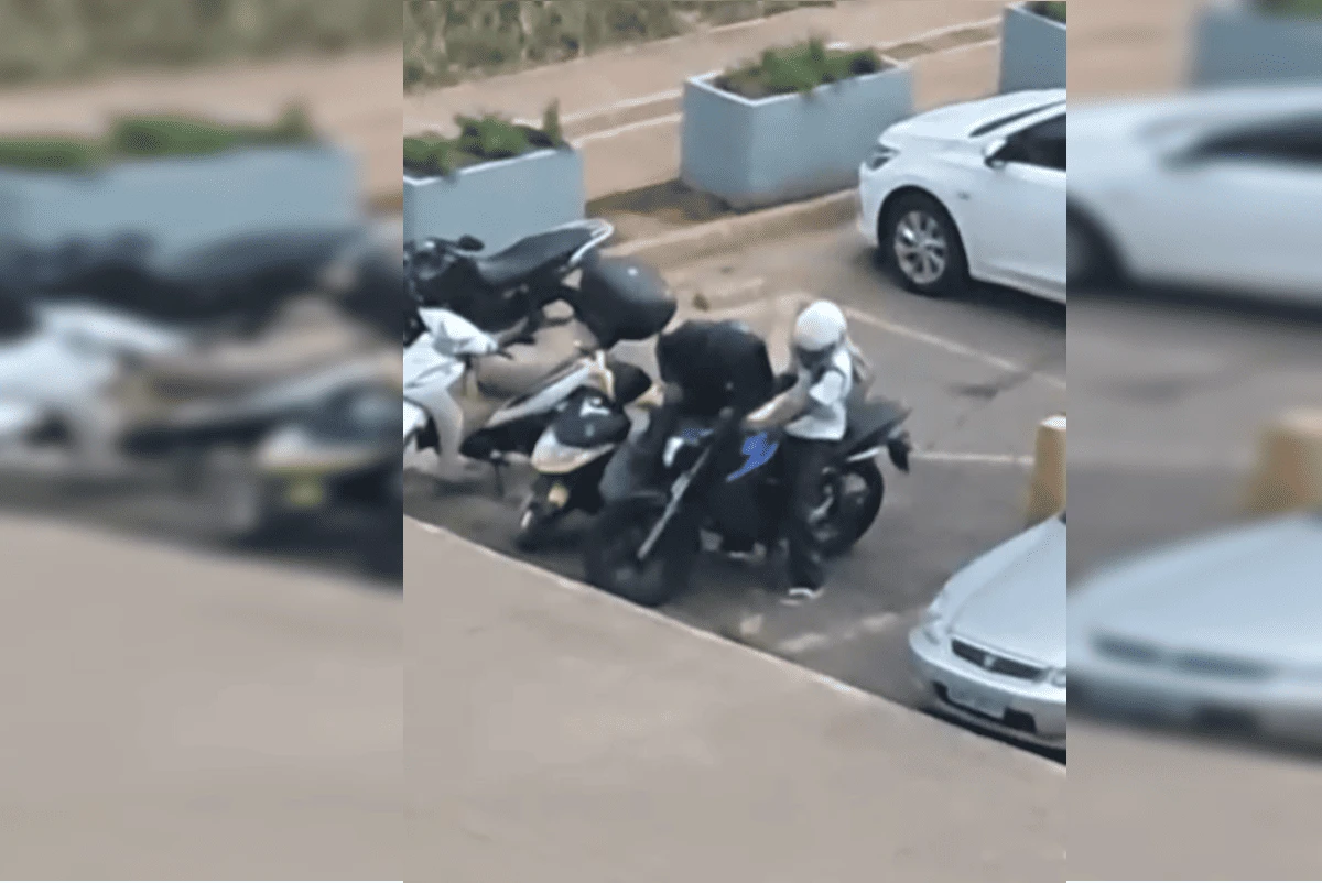 Vídeo: ladrões roubam moto em frente à sede da Polícia Federal