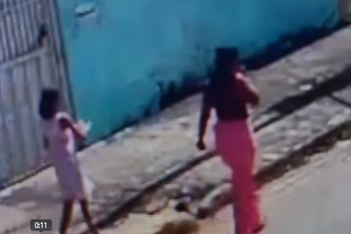 Bandido rouba mãe e filha em rua do DF; comparsa está foragido. Vídeo