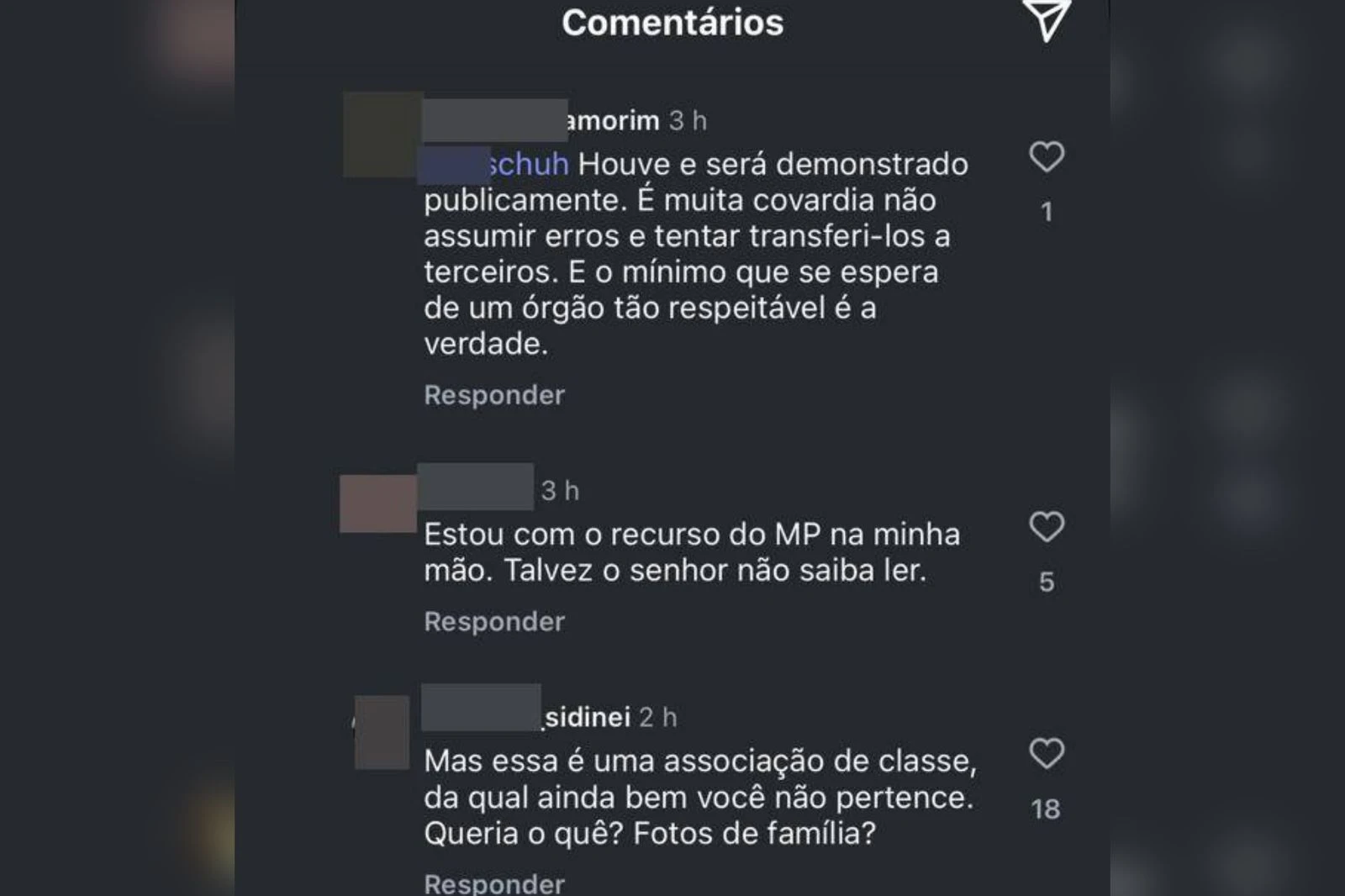 Juízes e promotores brigam em post sobre feminicídio: “Não sabe ler”