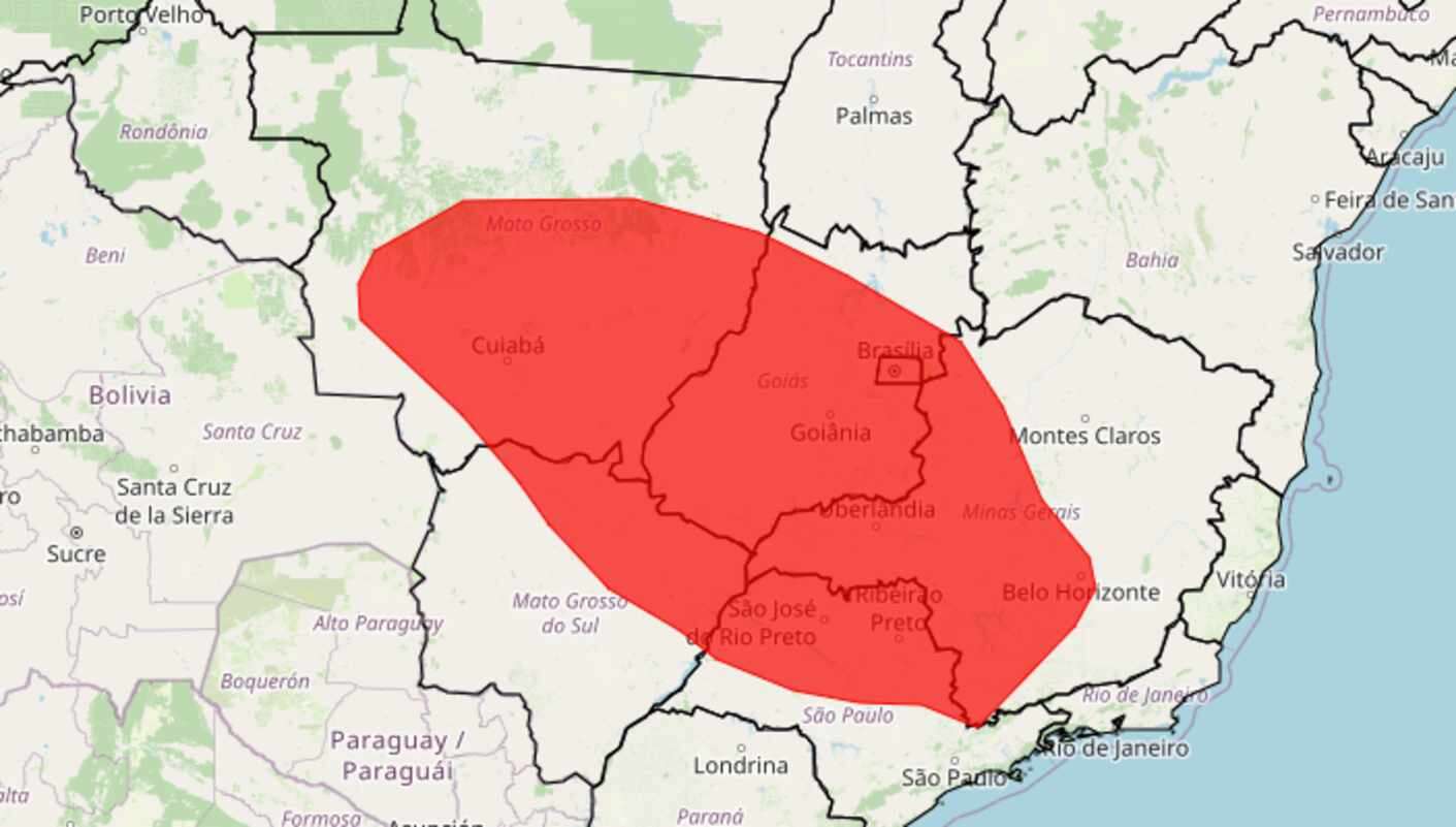 Inmet emite alerta vermelho para baixa umidade no Brasil. Saiba onde