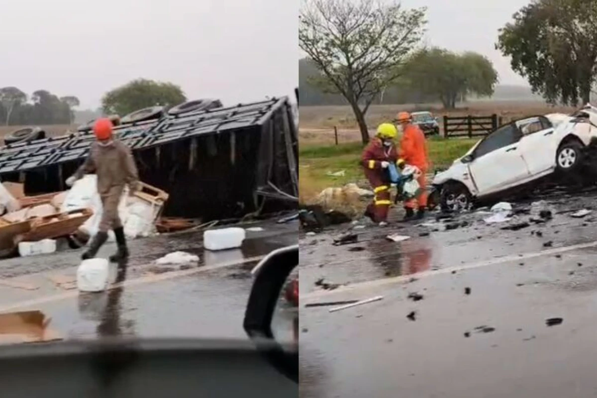 Carro parte ao meio e motorista morre em acidente em rodovia do MS