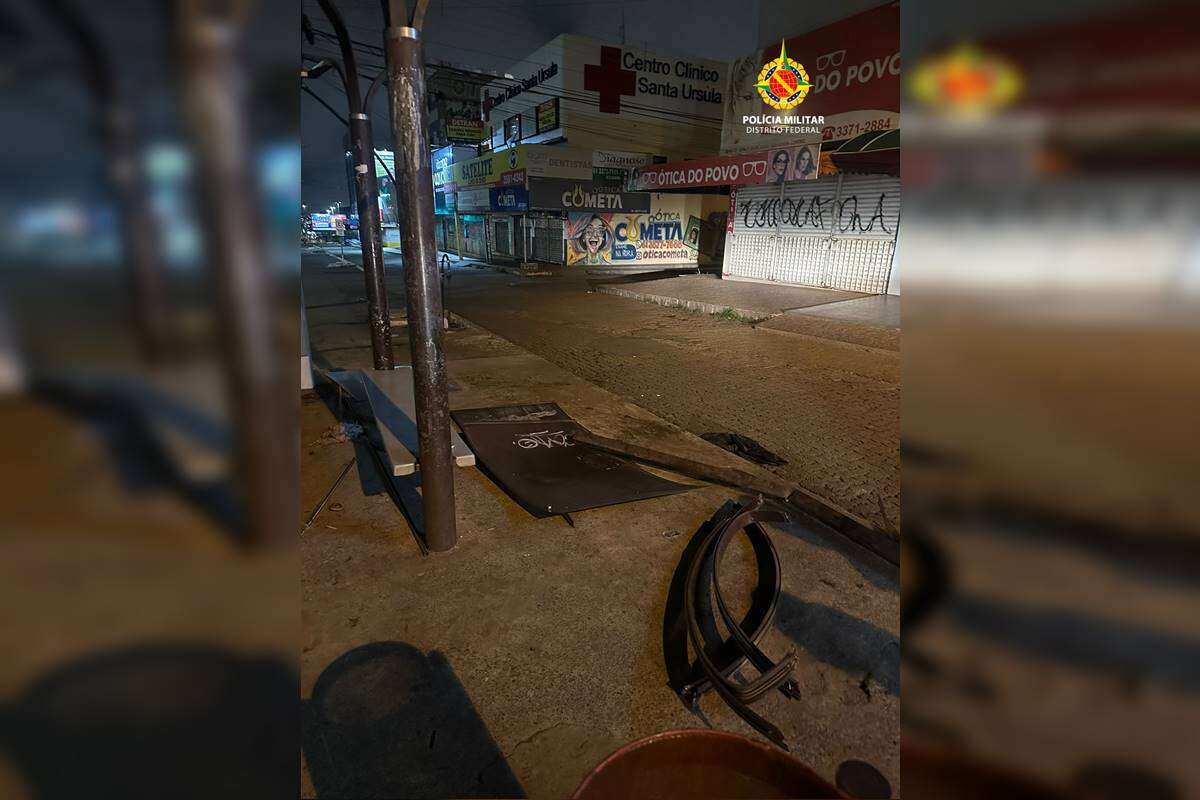 Homem é preso em flagrante ao desmontar ponto de ônibus em Ceilândia