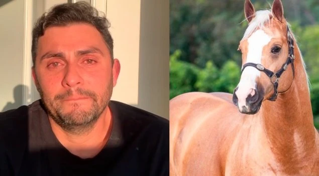 Mano Walter chora ao comunicar a morte de seu cavalo Show Steel