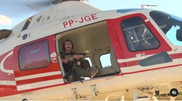 Armada, deputada federal faz vídeo em helicóptero e promete capturar Lázaro