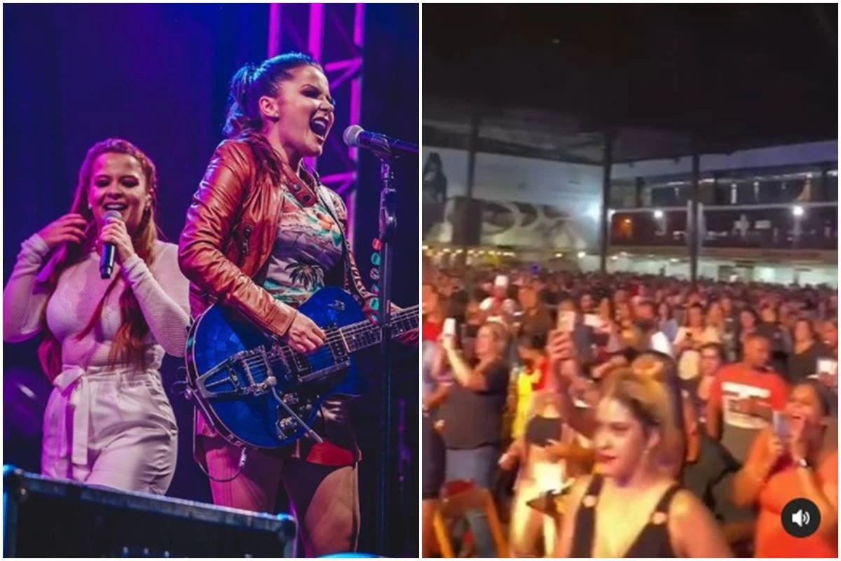 Maiara e Maraisa fazem show e web critica aglomeração: “Acabou a Covid?”