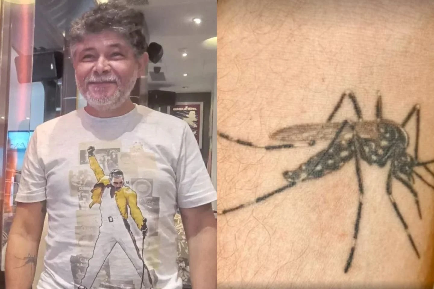Biólogo tatua Aedes aegypti no braço em “homenagem” ao mosquito