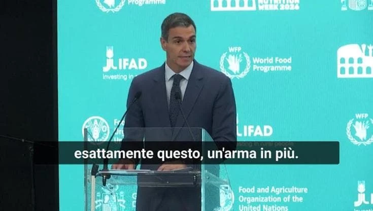 La denuncia di Sanchez dalla Fao di Roma: 