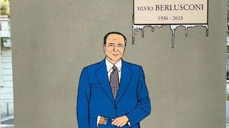 Il disegno di Berlusconi che si intitola da solo la via in cui è nato: la provocazione dello street artist Palombo