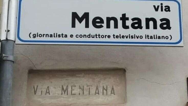 A Cizzolo errore nella targa stradale: via dedicata a “Mentana, giornalista”. E lui ci ride su