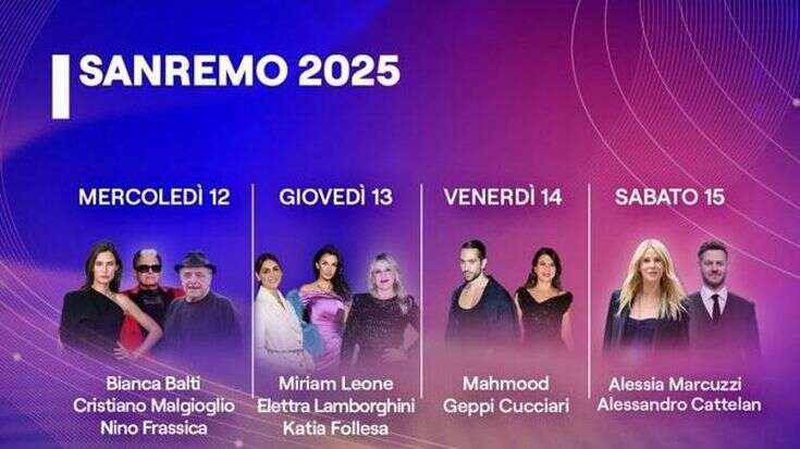 Sanremo, le reazioni dei co-conduttori. “Follesa: “Un premio”. Malgioglio: “Sorprenderò tutti”