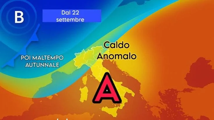 Previsioni meteo, caldo estivo fino all’Equinozio, poi sarà subito maltempo autunnale