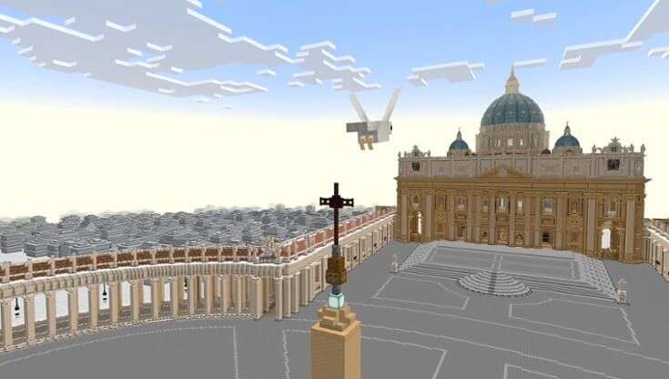 Con Minecraft si può esplorare la Basilica di San Pietro