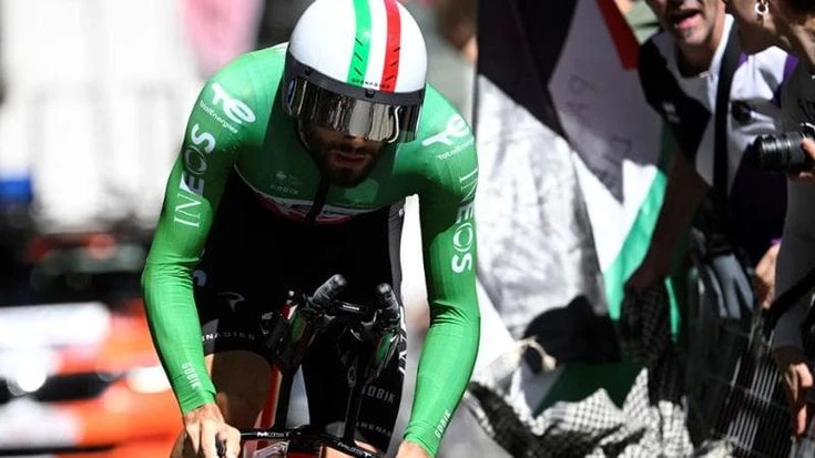 Vuelta, Filippo Ganna sfreccia a 56 di media: sua la crono di Valladolid