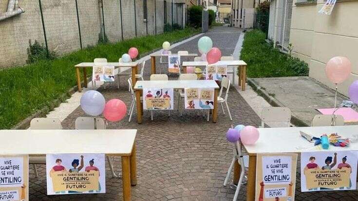 La GentilMarcia di bambini e genitori contro la chiusura della scuola di via Gentilino: 