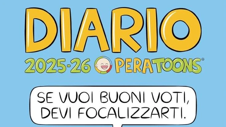 Per combattere i brutti voti a scuola adesso c’è il diario di Pera Toons