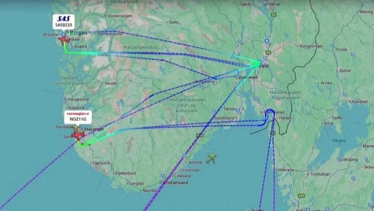 Allarme droni a Oslo: voli dirottati, le rotte deviate sul radar