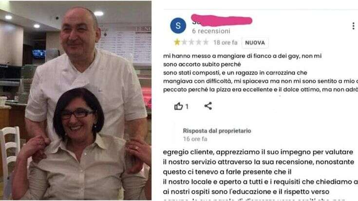 “Al tavolo accanto c’erano dei gay e un disabile: buona la pizza, ma non tornerò più”: la vergognosa recensione al locale di Sant’Angelo Lodigiano e la risposta della titolare