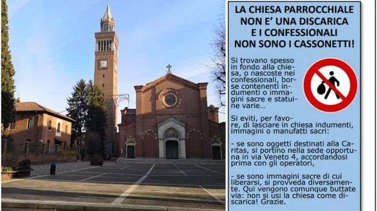 Immagini e statuine sacre lasciate nei confessionali, l’avviso del parroco: “Non sono una discarica”