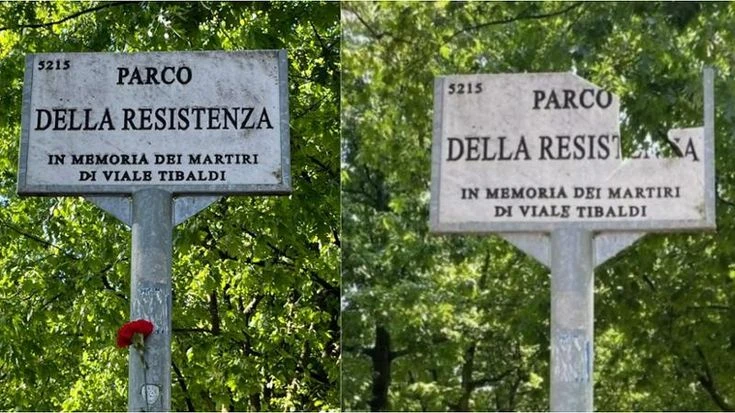 Vandalizzata la targa nel Parco della Resistenza a Milano. L’Anpi: “Attacco non isolato”