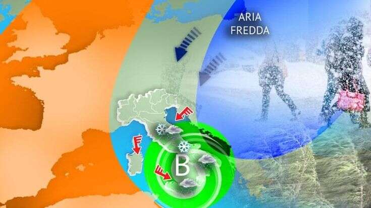 Previsioni meteo, sabato con neve in collina e fredda burrasca: più sole da domenica