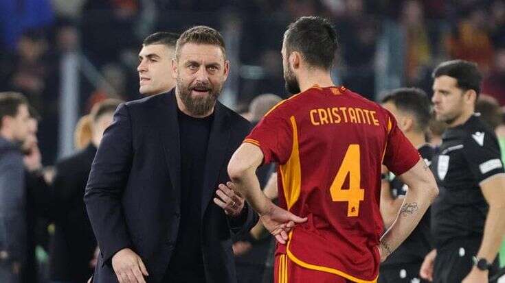 Roma, alta tensione tra De Rossi e Cristante: cosa è successo