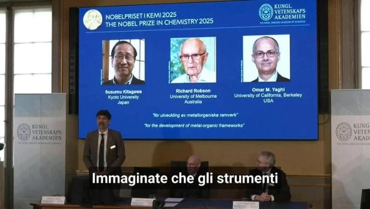 Tre Nobel Chimica - Annuncio e motivazione: 