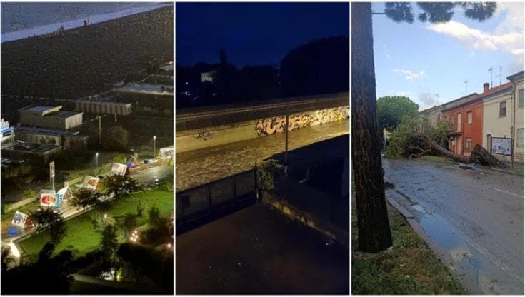 Violento nubifragio sulla Romagna, “come un uragano”: grandine, strade allagate, alberi abbattuti
