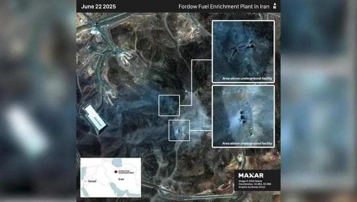 Iran, i crateri nel sito nucleare dopo l'attacco Usa: le foto satellitari