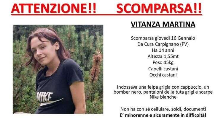 Cura Carpignano, la 14enne Martina scomparsa da giovedì 16 gennaio: l’appello dei genitori