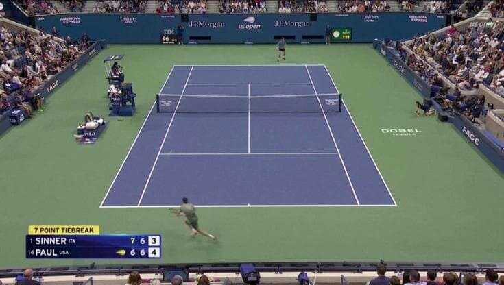 Us Open, Sinner batte Paul e vola ai quarti: lo scambio più emozionante del match