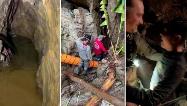 Laos, intrappolati in una grotta per una settimana: le immagini del salvataggio