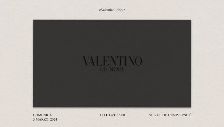 Valentino Le Noir: la sfilata in diretta streaming