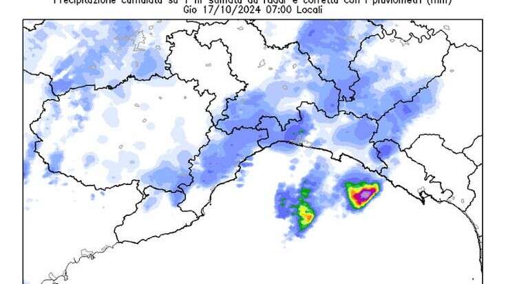 Maltempo, un’altra lunga giornata in Liguria: allerta arancione fino a mezzanotte, forti piogge a levante