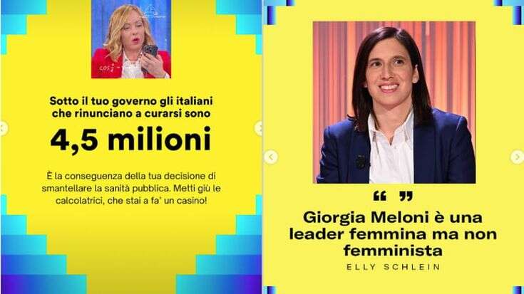 Sfida social di fine anno. Il Pd elenca gli insuccessi di Meloni. FdI copia il format: “Invenzioni”