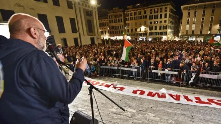 Genova, la marcia dei 25 mila per Gaza con la sindaca Salis e il vescovo Tasca