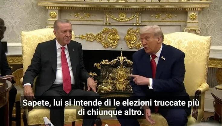 Usa, Trump indica Erdogan e dice: 
