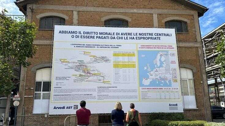 Costi elettricità troppo alti, stop alla produzione alla Acciai Speciali Terni