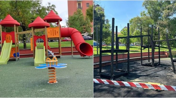 Parco Baden Powell, bruciata l’area giochi dell’area verde sui Navigli inaugurata pochi mesi fa