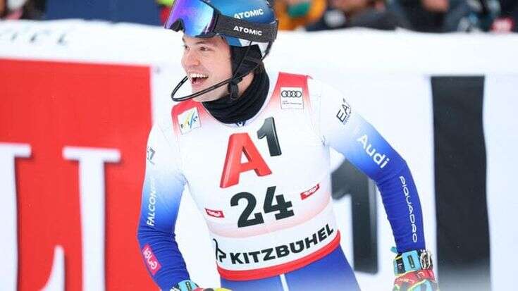 Sci, Vinatzer secondo nello slalom di Kitzbühel: rimonta 9 posizioni, battuto solo da Noel