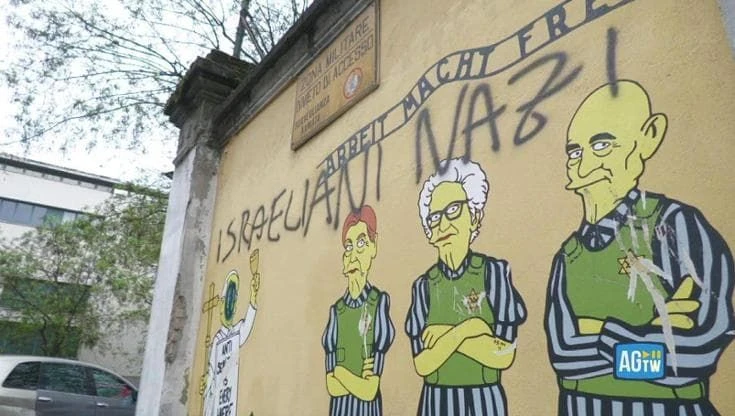 Milano, svastica e scritte antisemite sul murale dedicato a Liliana Segre