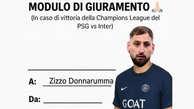 Il modulo di giuramento dei milanisti a Donnarumma: 