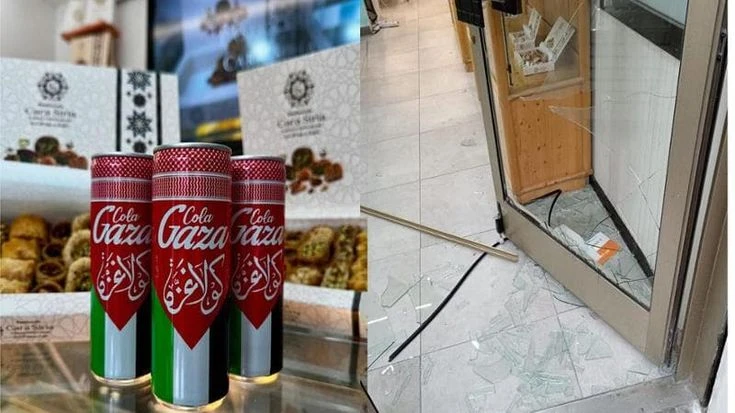 Trento, pasticceria siriana mette in vendita la Gaza Cola: “Abbiamo ritrovato la vetrina distrutta”